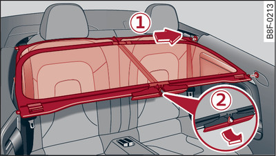 Rear cabin: Fitting windbreak (1)